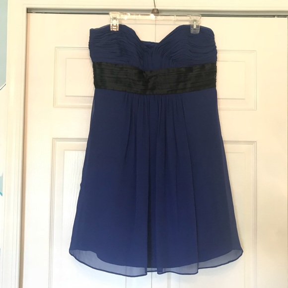 Laundry by Shelli Segal Royal Blue Sweetheart Neckline Strapless Dress - Picture 1 of 5